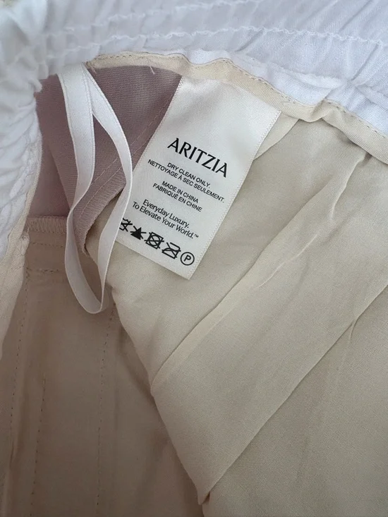 NWT Aritzia Babaton Equity Pants Size M | Italian Wool Wide Leg Blush Mauve - Picture 10 of 13